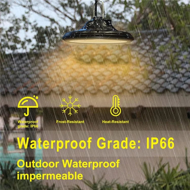 Hanging Solar Light Waterproof Garage Garden Patio LED Lamp with Remote Control