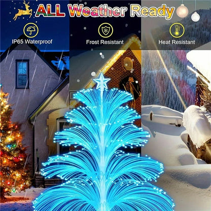 Five-Layer Fiber Optic Solar Jellyfish Light Outdoor Garden Lawn Waterproof Decorative Light