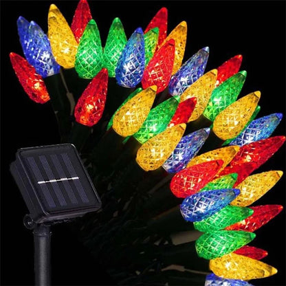 5m 20-LED Strawberry String Light 8 Modes Solar Outdoor Garden Yard Christmas Decorative Lamp
