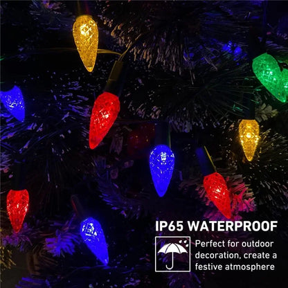 5m 20-LED Strawberry String Light 8 Modes Solar Outdoor Garden Yard Christmas Decorative Lamp