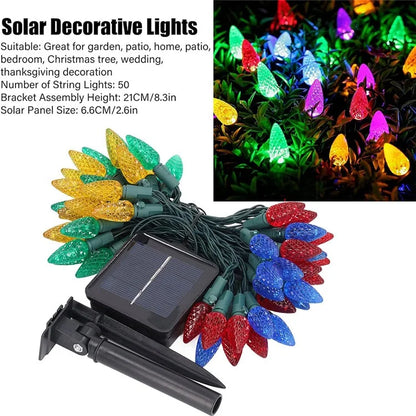 5m 20-LED Strawberry String Light 8 Modes Solar Outdoor Garden Yard Christmas Decorative Lamp