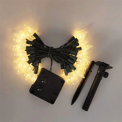 5m 20-LED Strawberry String Light 8 Modes Solar Outdoor Garden Yard Christmas Decorative Lamp