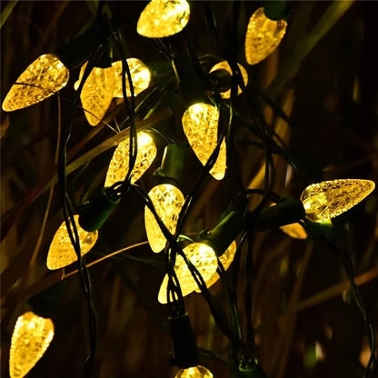 5m 20-LED Strawberry String Light 8 Modes Solar Outdoor Garden Yard Christmas Decorative Lamp