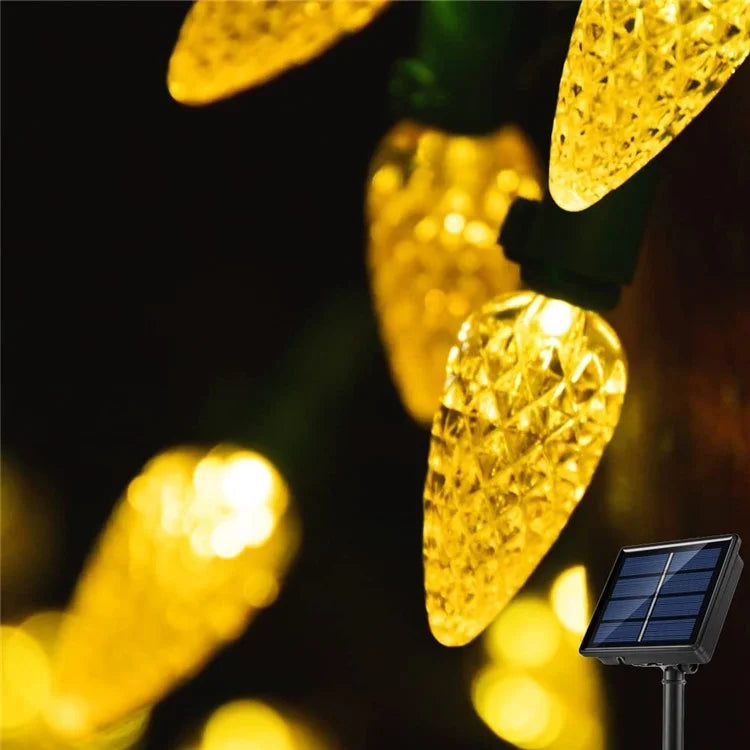 5m 20-LED Strawberry String Light 8 Modes Solar Outdoor Garden Yard Christmas Decorative Lamp