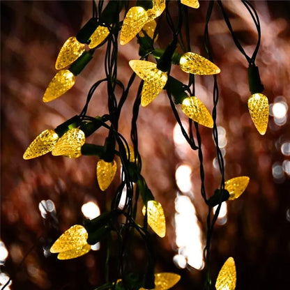 5m 20-LED Strawberry String Light 8 Modes Solar Outdoor Garden Yard Christmas Decorative Lamp