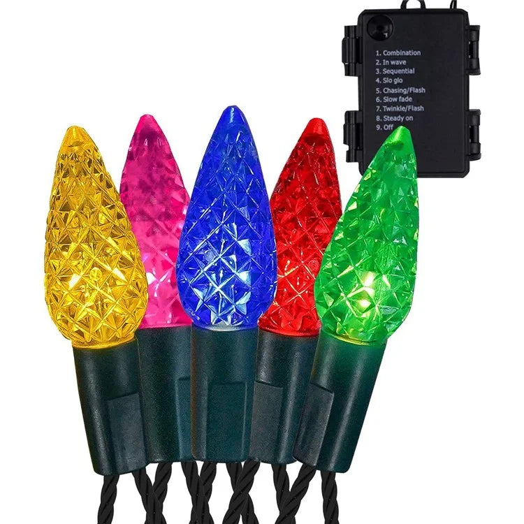 5m 50-LED Strawberry Shape String Light 8 Modes Timing Waterproof Outdoor Indoor Decorative Lamp
