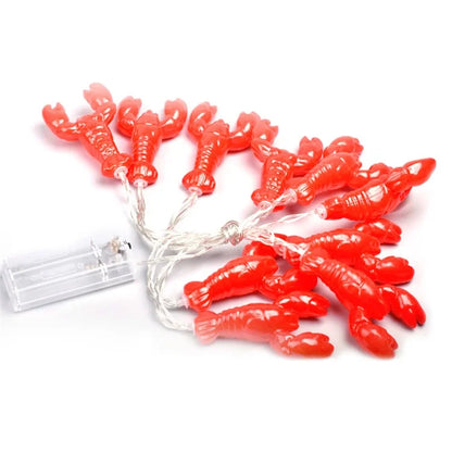 1.5m 10-LED Lobster Design String Light Battery Powered Decorative Lamp, Constant Light
