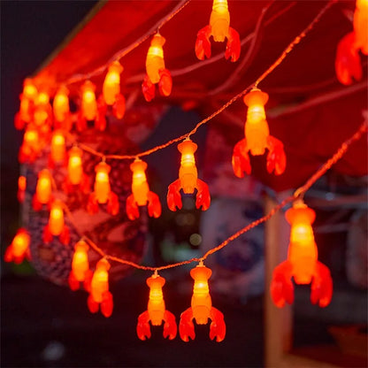 1.5m 10-LED Lobster Design String Light Battery Powered Decorative Lamp, Constant Light