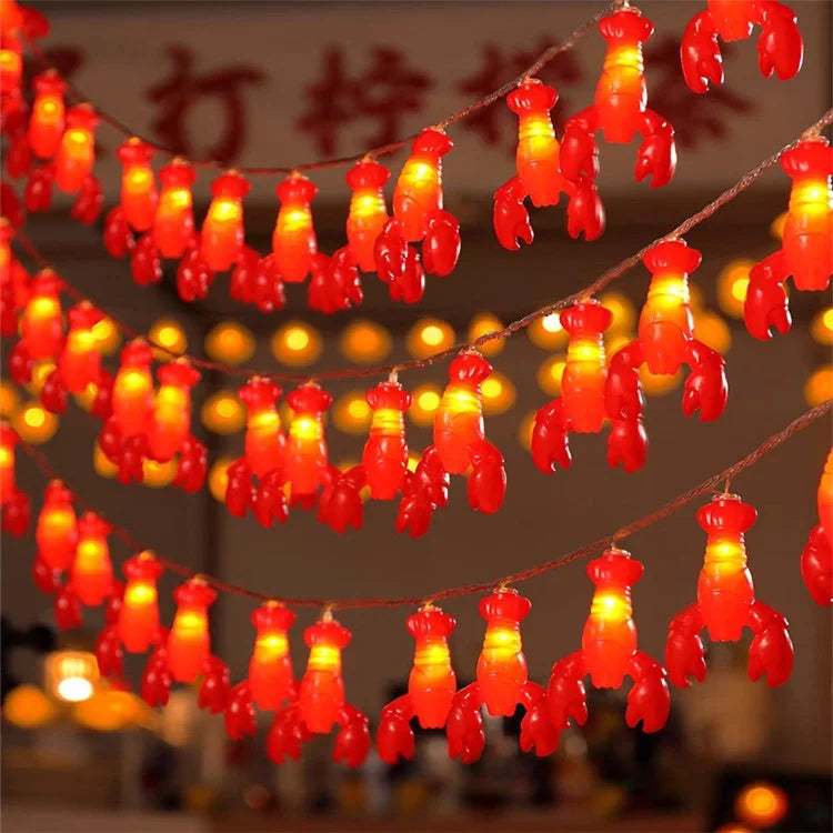 1.5m 10-LED Lobster Design String Light Battery Powered Decorative Lamp, Constant Light