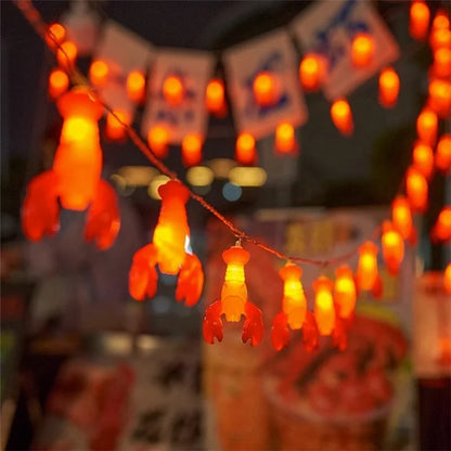1.5m 10-LED Lobster Design String Light Battery Powered Decorative Lamp, Constant Light