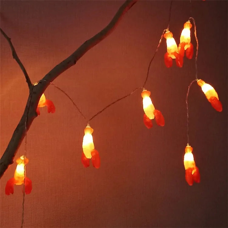 1.5m 10-LED Lobster Design String Light Battery Powered Decorative Lamp, Constant Light