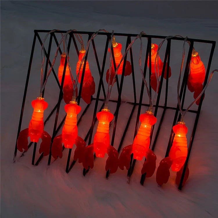 1.5m 10-LED Lobster Design String Light Battery Powered Decorative Lamp, Constant Light