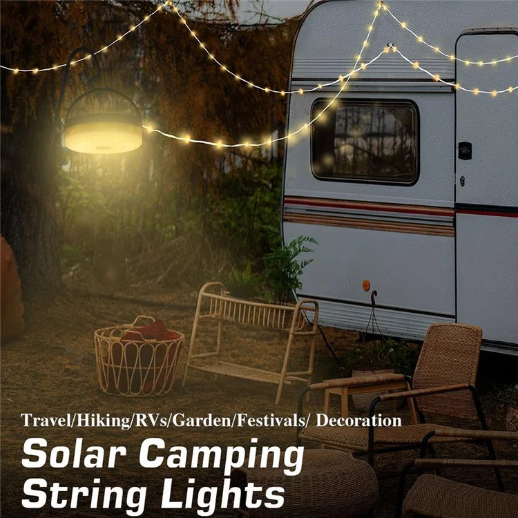 10m Solar Powered String Lights 100-LED Lamps for Tree Patio Garden