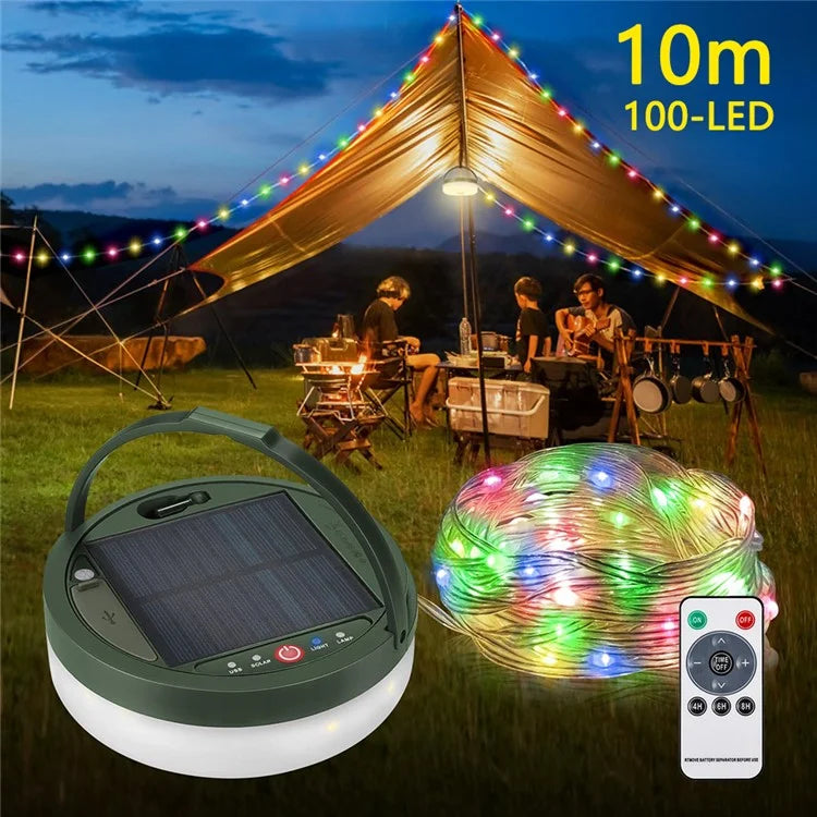 10m Solar Powered String Lights 100-LED Lamps for Tree Patio Garden
