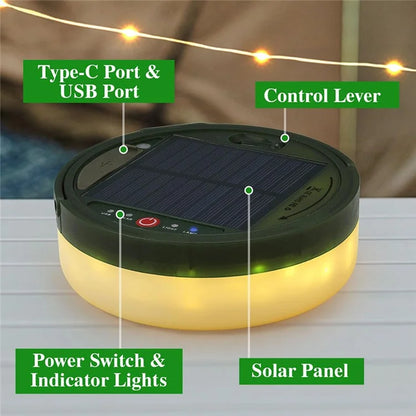 10m Solar Powered String Lights 100-LED Lamps for Tree Patio Garden