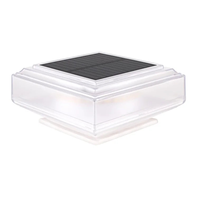 Clear Shell Solar Fence Post Light Fence Post Cap Lamp for Deck, Patio, Garden