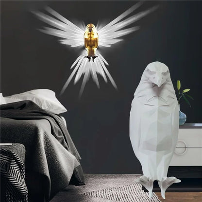 Eagle Shape Creative Wall Lamp LED Night Light Home Restaurant Bar Decoration