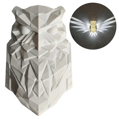 Owl Shape Creative Wall Lamp LED Night Light Wall Art Home Restaurant Decoration
