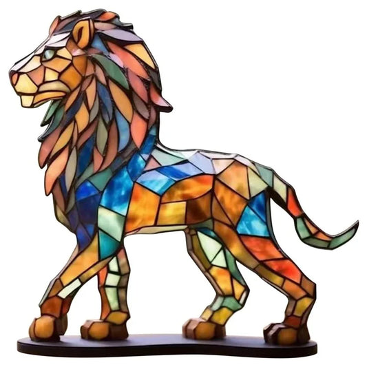 Wild Animal Colorful Acrylic Art Desktop Ornament Home Office Decorative Ornament