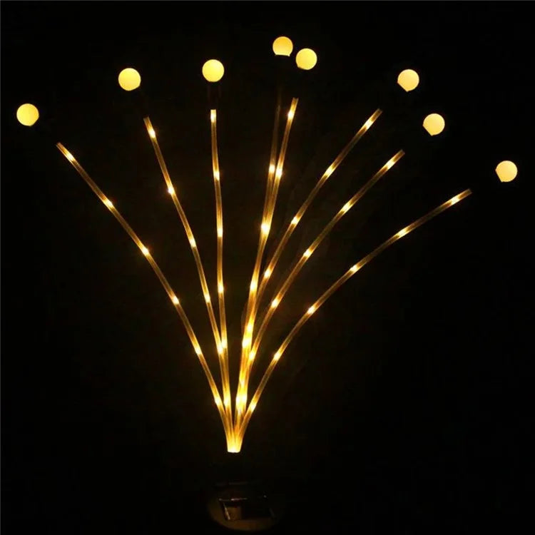 2Pcs 8-Head Solar Powered Firefly Light 2 Modes Landscape Garden Lawn Decorative Ground Light