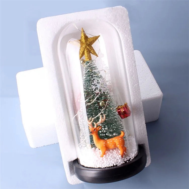 Christmas Gift Window Display Glass Cover LED Light Ornaments