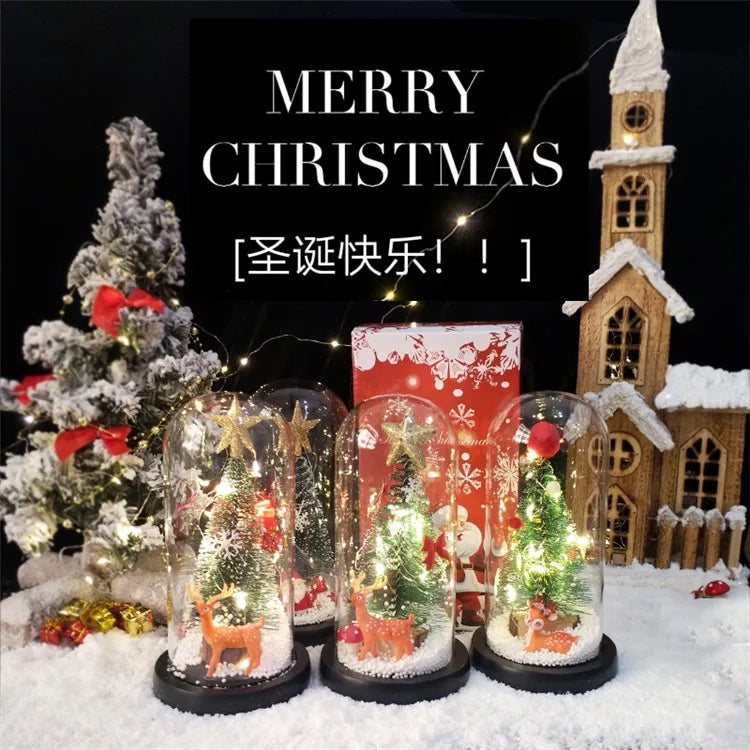 Christmas Gift Window Display Glass Cover LED Light Ornaments
