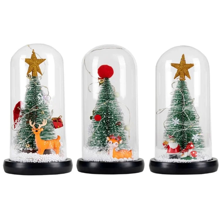 Christmas Gift Window Display Glass Cover LED Light Ornaments