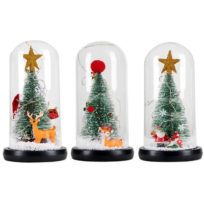 Christmas Gift Window Display Glass Cover LED Light Ornaments