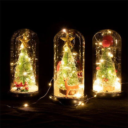Christmas Gift Window Display Glass Cover LED Light Ornaments