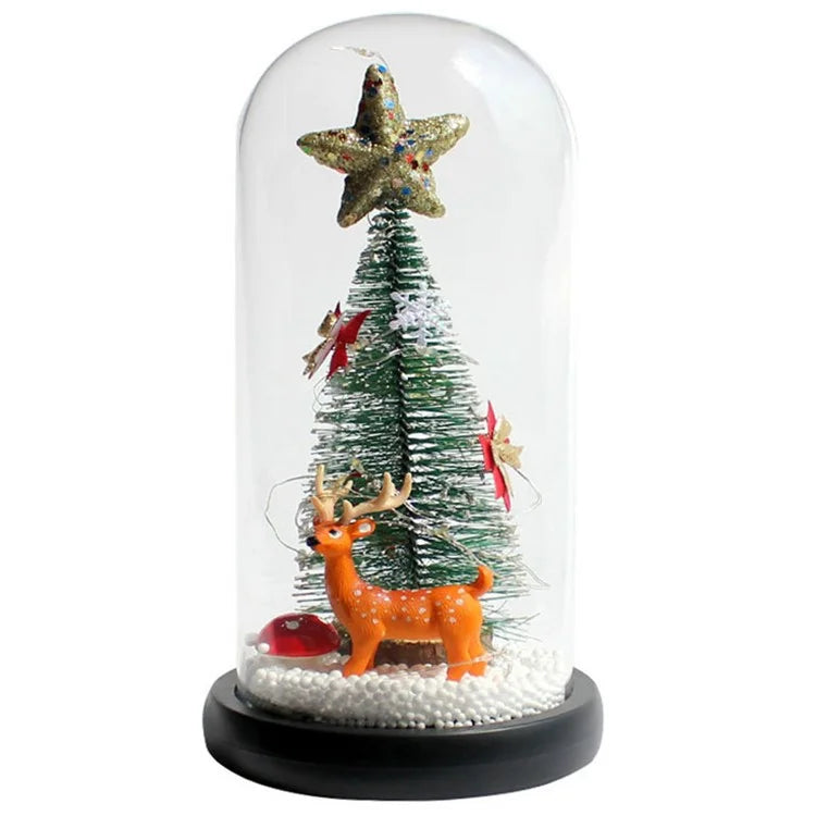 Christmas Gift Window Display Glass Cover LED Light Ornaments