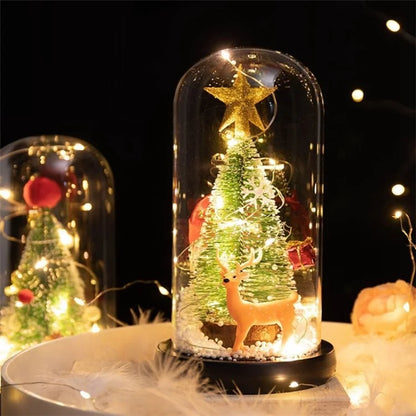 Christmas Gift Window Display Glass Cover LED Light Ornaments