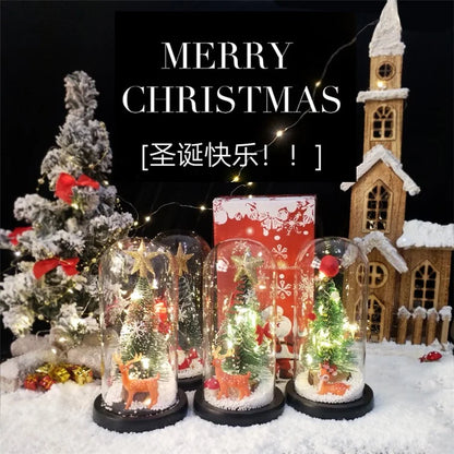 Christmas Gift Window Display Glass Cover LED Light Ornaments
