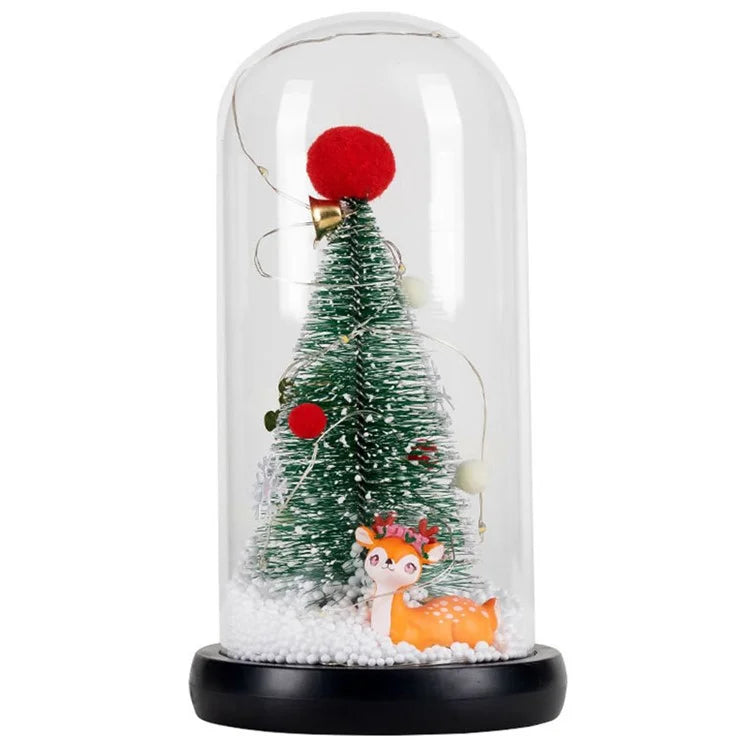 Christmas Gift Window Display Glass Cover LED Light Ornaments
