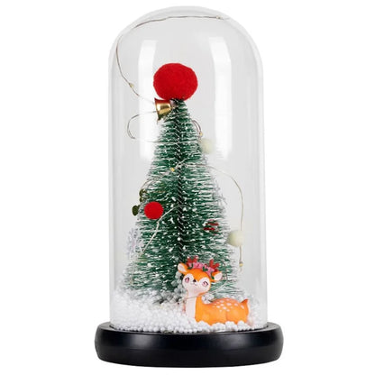 Christmas Gift Window Display Glass Cover LED Light Ornaments