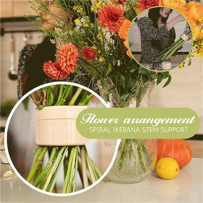 7cm Flower Arranger for Large and Small Flower Stems Reusable Bouquet Stand Spiral Flower Stem Holder ABS +TPE Flower Arranger