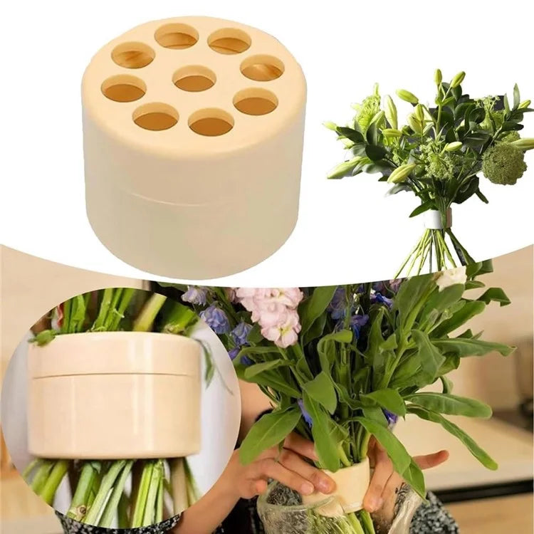 7cm Flower Arranger for Large and Small Flower Stems Reusable Bouquet Stand Spiral Flower Stem Holder ABS +TPE Flower Arranger