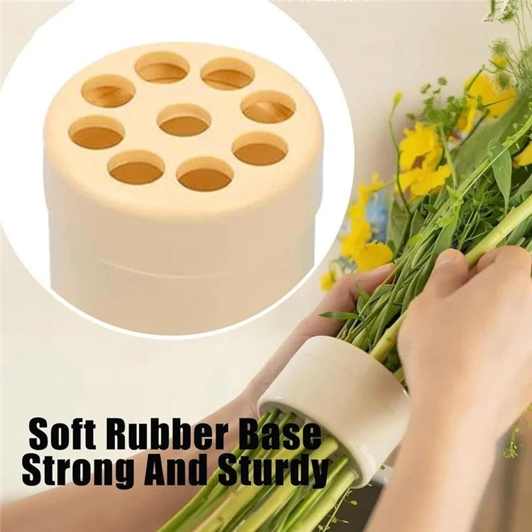 7cm Flower Arranger for Large and Small Flower Stems Reusable Bouquet Stand Spiral Flower Stem Holder ABS +TPE Flower Arranger