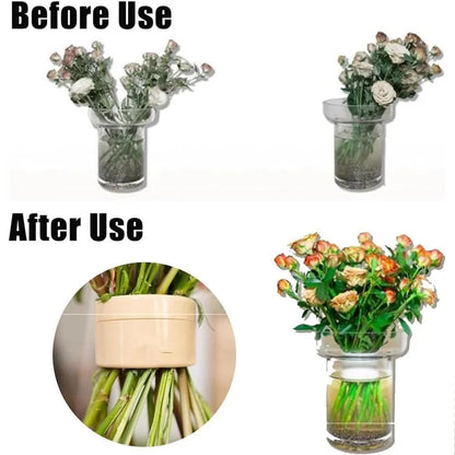 7cm Flower Arranger for Large and Small Flower Stems Reusable Bouquet Stand Spiral Flower Stem Holder ABS +TPE Flower Arranger