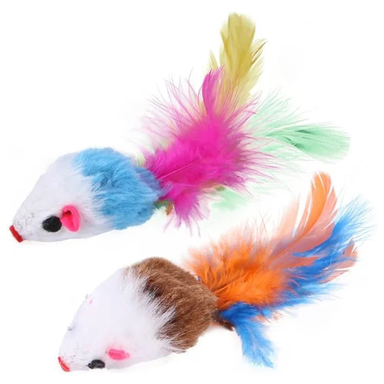 22Pcs / Set Cat Toys Set with Collapsible Tunnel Tube Interactive Cat Feather Toy Mouse Crinkle Balls