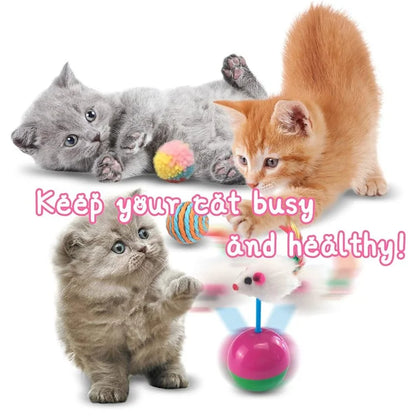20Pcs / Set Cat Toys Set with Collapsible Rainbow Tunnel Interactive Cat Feather Mouse Crinkle Balls Toy