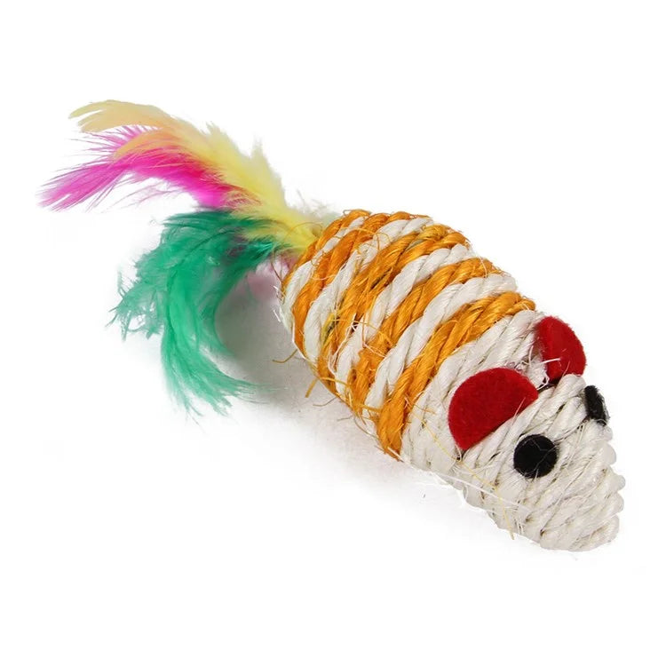 12Pcs / Set Cat Mouse Crinkle Balls Toys Set Interactive Cat Toys Catnip Teaser Wand Fluffy Mice Balls
