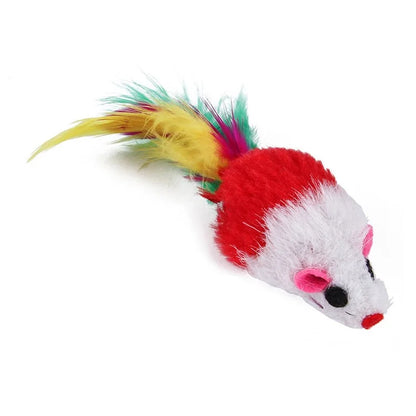 12Pcs / Set Cat Mouse Crinkle Balls Toys Set Interactive Cat Toys Catnip Teaser Wand Fluffy Mice Balls