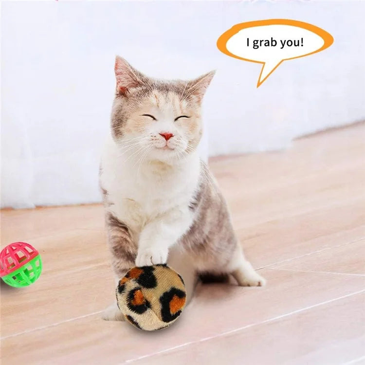 21Pcs / Set Cat Toys Set with Green Tunnel Interactive Cat Toy Feather Mouse Crinkle Balls