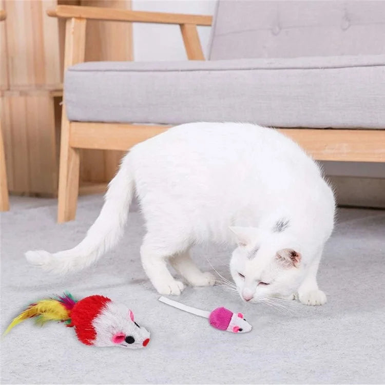 21Pcs / Set Cat Toys Set with Green Tunnel Interactive Cat Toy Feather Mouse Crinkle Balls