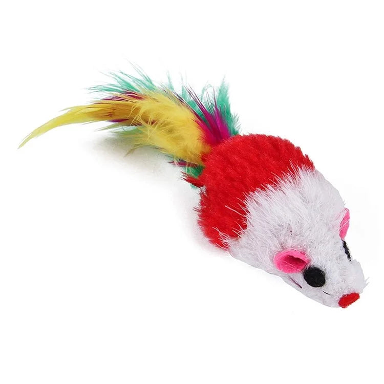 20Pcs / Set Cat Mouse Crinkle Balls Toys Set Interactive Cat Toys Catnip Teaser Wand Fluffy Mice Balls