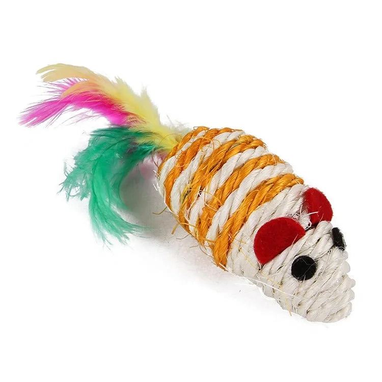 20Pcs / Set Cat Mouse Crinkle Balls Toys Set Interactive Cat Toys Catnip Teaser Wand Fluffy Mice Balls
