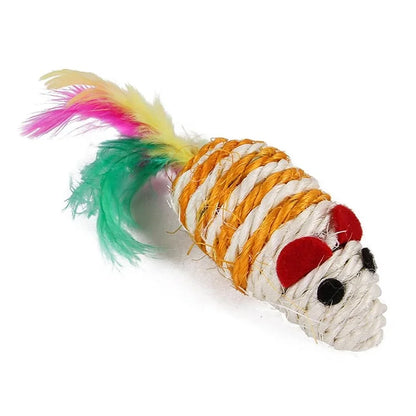 20Pcs / Set Cat Mouse Crinkle Balls Toys Set Interactive Cat Toys Catnip Teaser Wand Fluffy Mice Balls