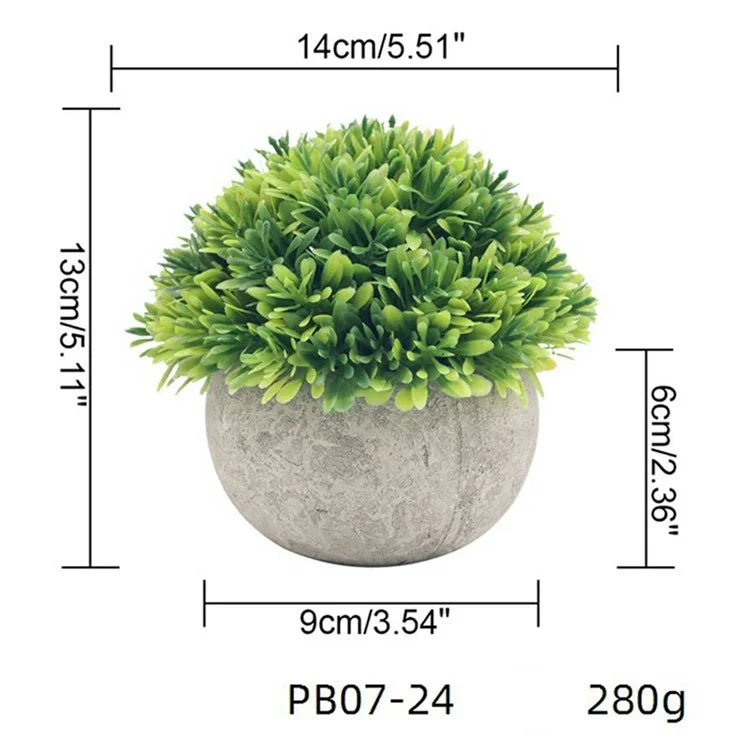 Simulation Plastic Potted Plant Artificial Grass Desktop Decoration for Living Room