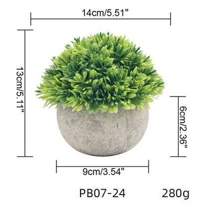 Simulation Plastic Potted Plant Artificial Grass Desktop Decoration for Living Room