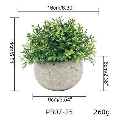 Simulation Plastic Potted Plant Artificial Grass Desktop Decoration for Living Room